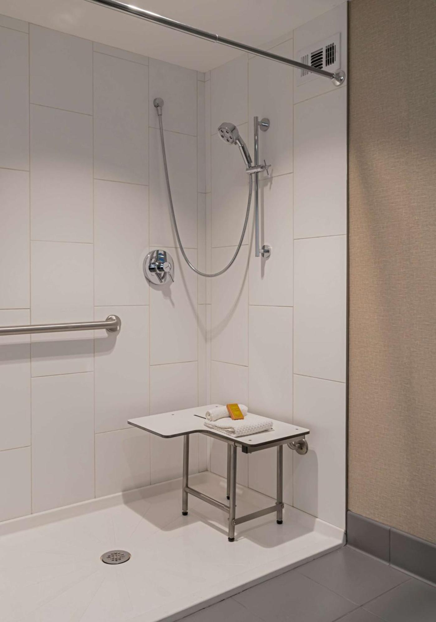 Double Room with Two Double Beds and Roll-In Shower - Mobility and Hearing Access