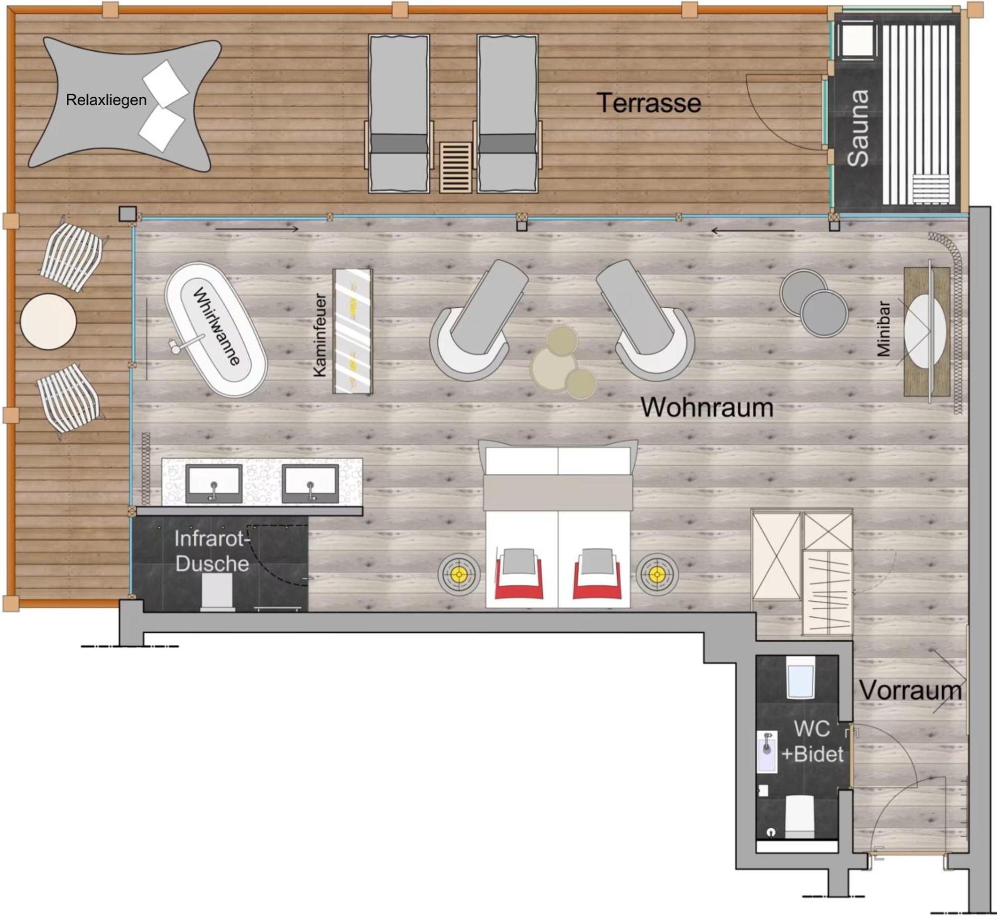 Deluxe Suite with Sauna and Whirlpool