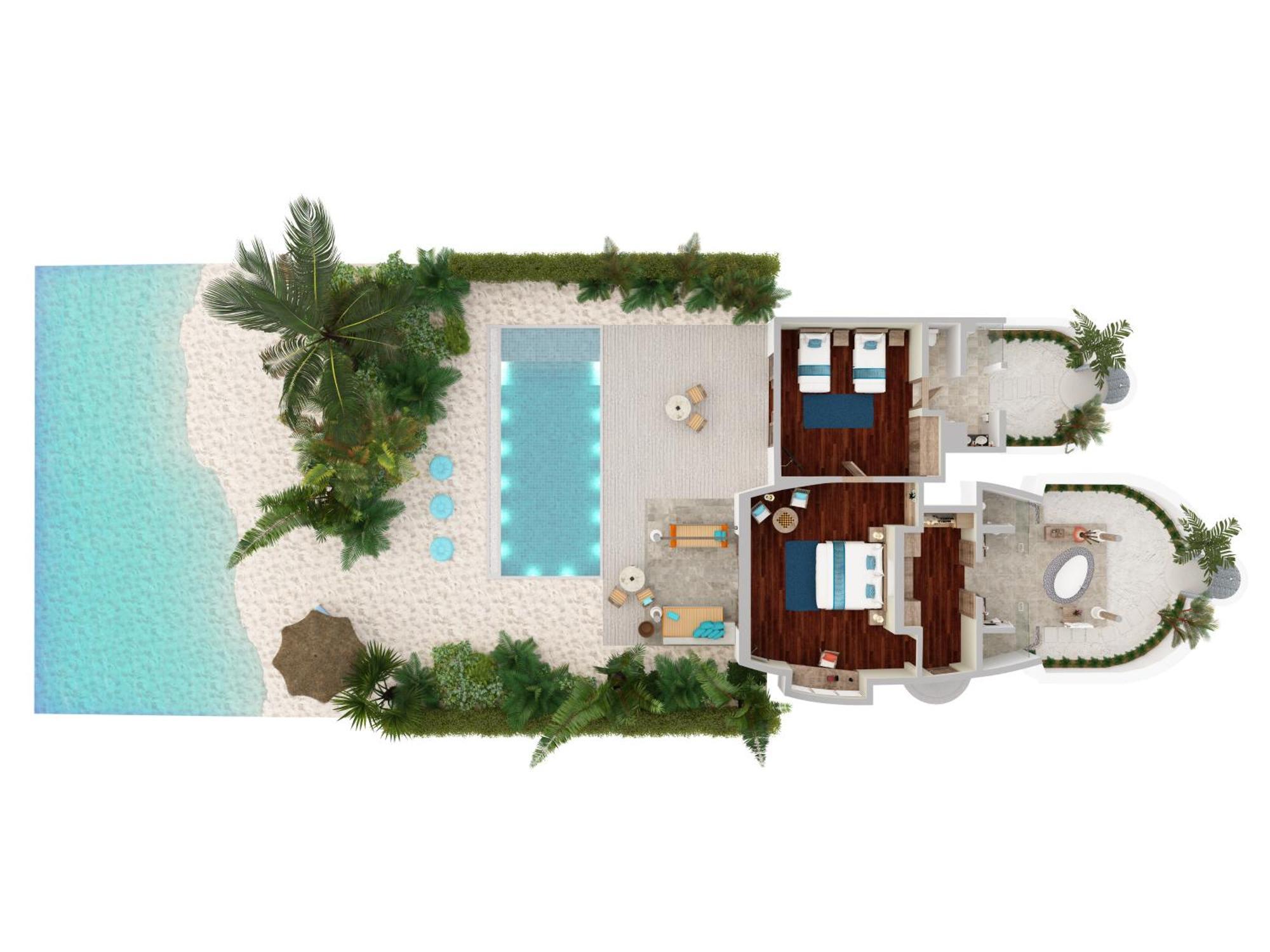 Two Bedroom Family Beach Pool Villa