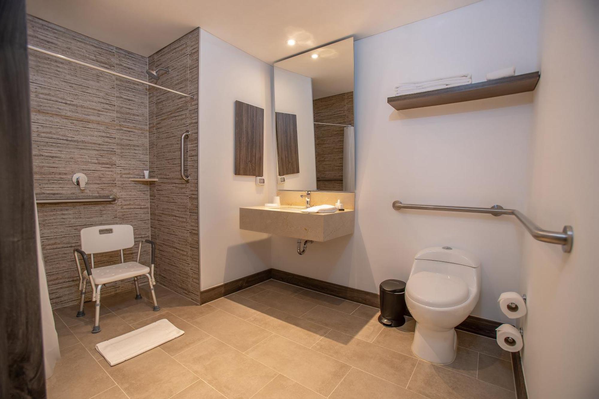 Queen Room with Roll-In Shower - Mobility Accessible/Non-Smoking
