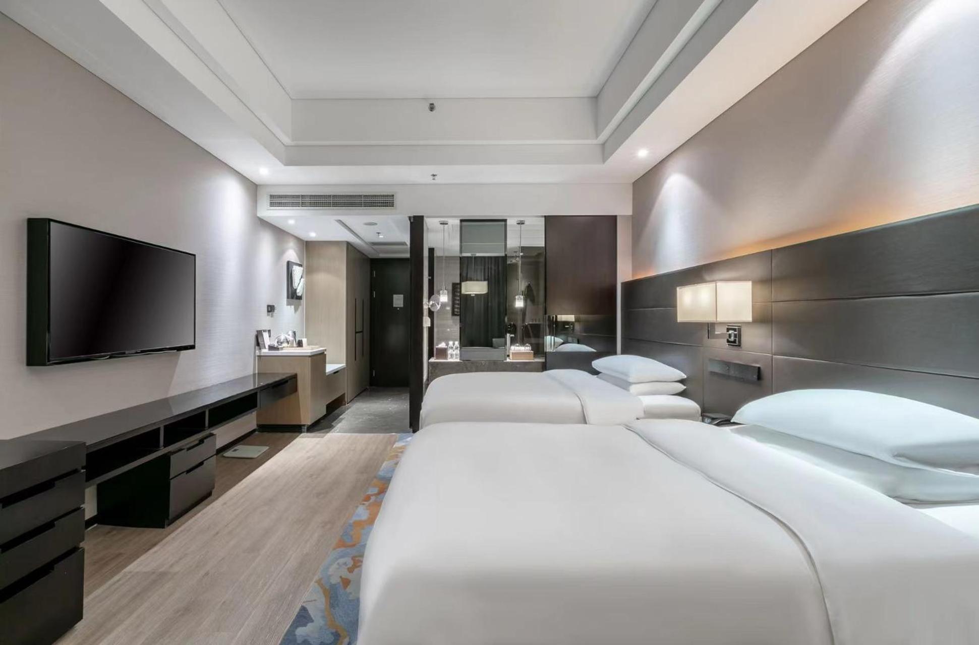 Double Room with Two Double Beds and City View