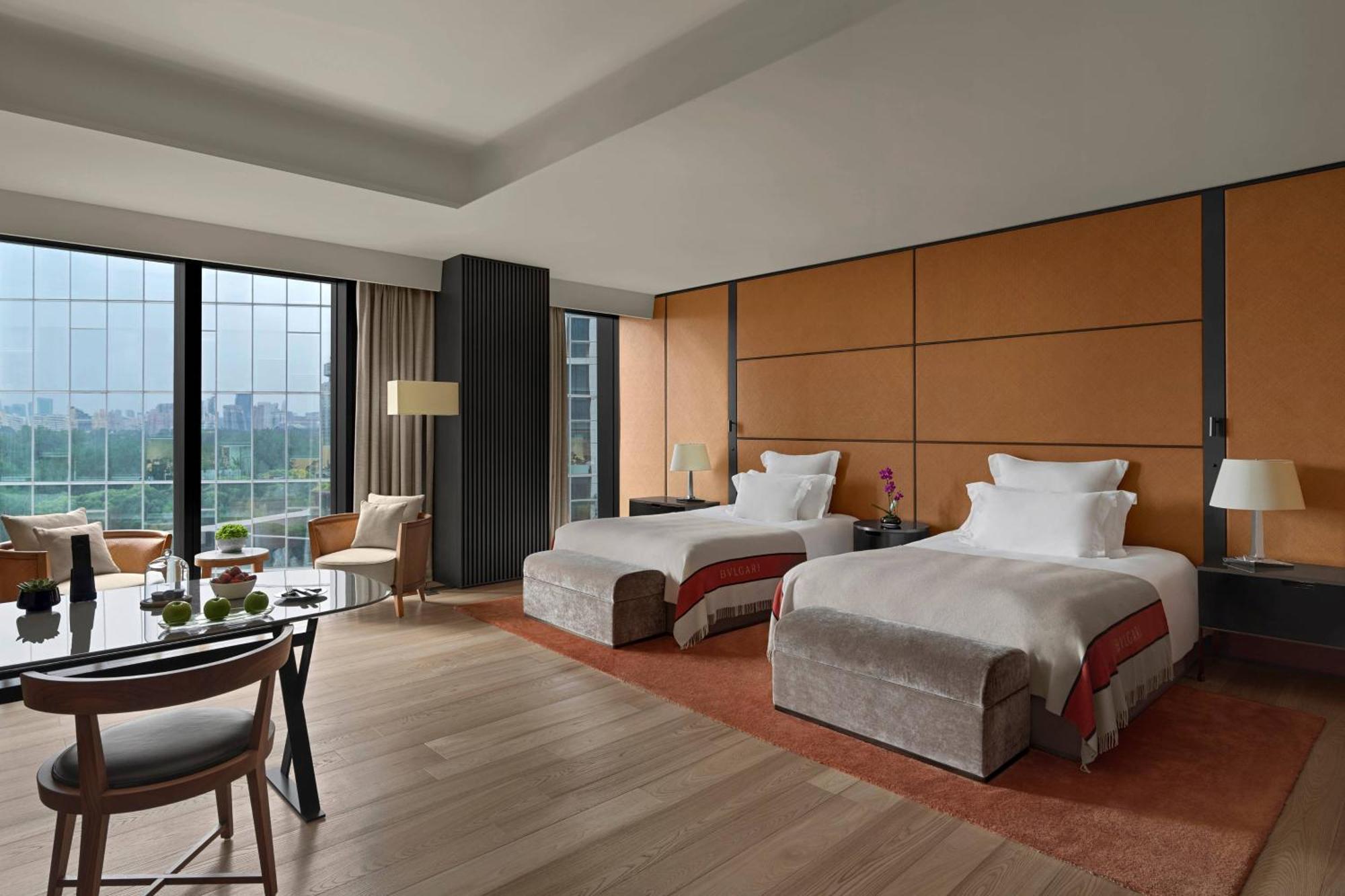 Deluxe Room with Two Double Beds and City View (Free Mini-bar soft drinks & beers + 1.9 mi pick-up or drop-off service + 4.6 feet wide double beds)