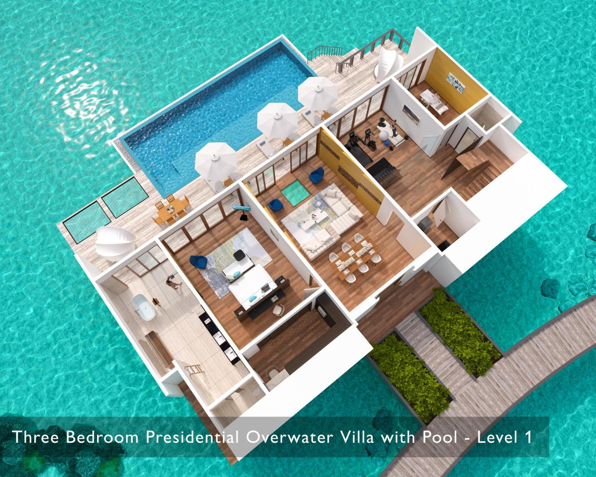 Three Bedroom Overwater Royal Residence