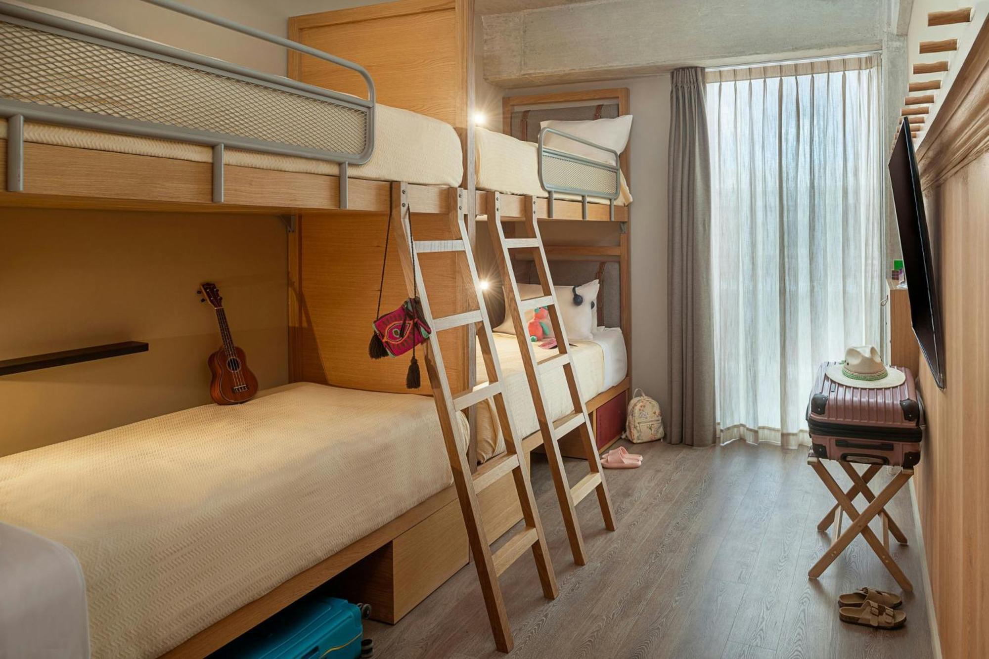 Quad Twin Room with Four Twin Bunk Beds