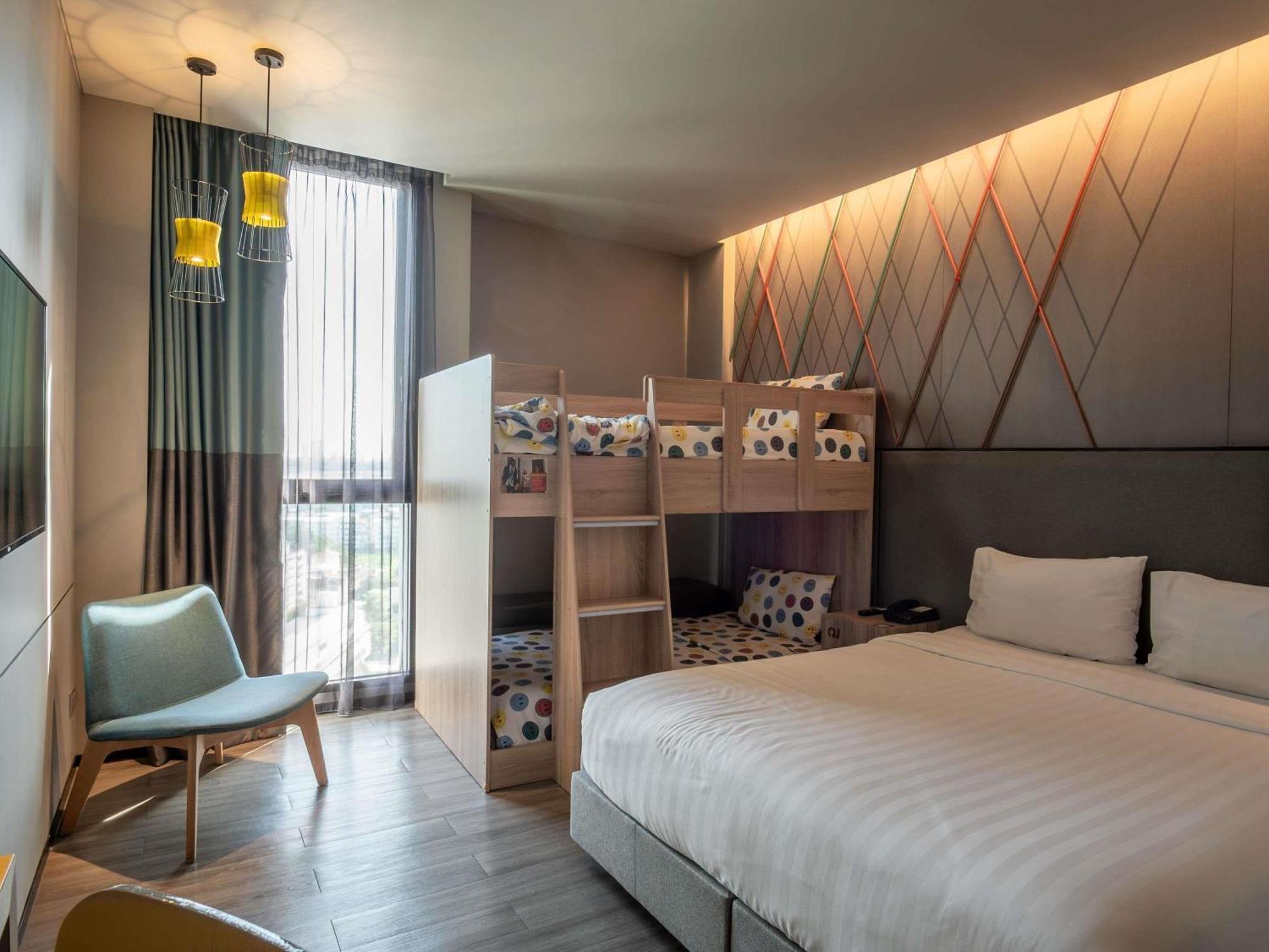 Family Room with One King Bed and One Bunk Bed