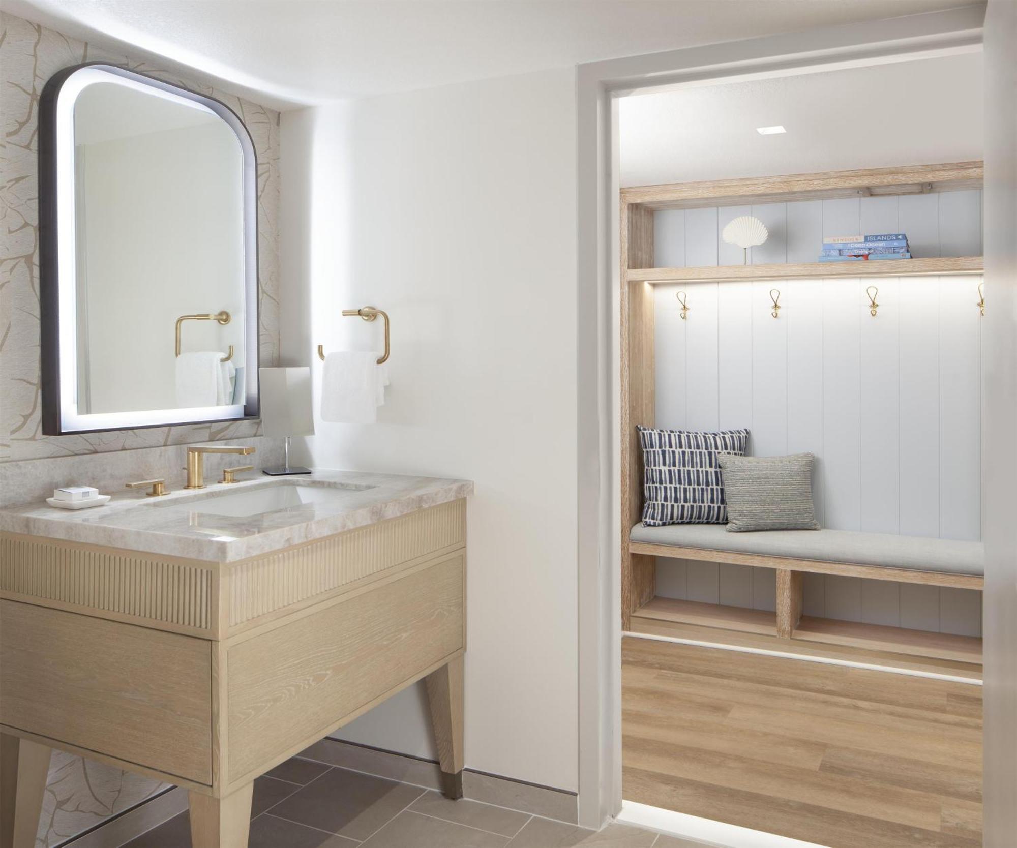 One-Bedroom Palm Suite Kitchenette Partial Waterfront View