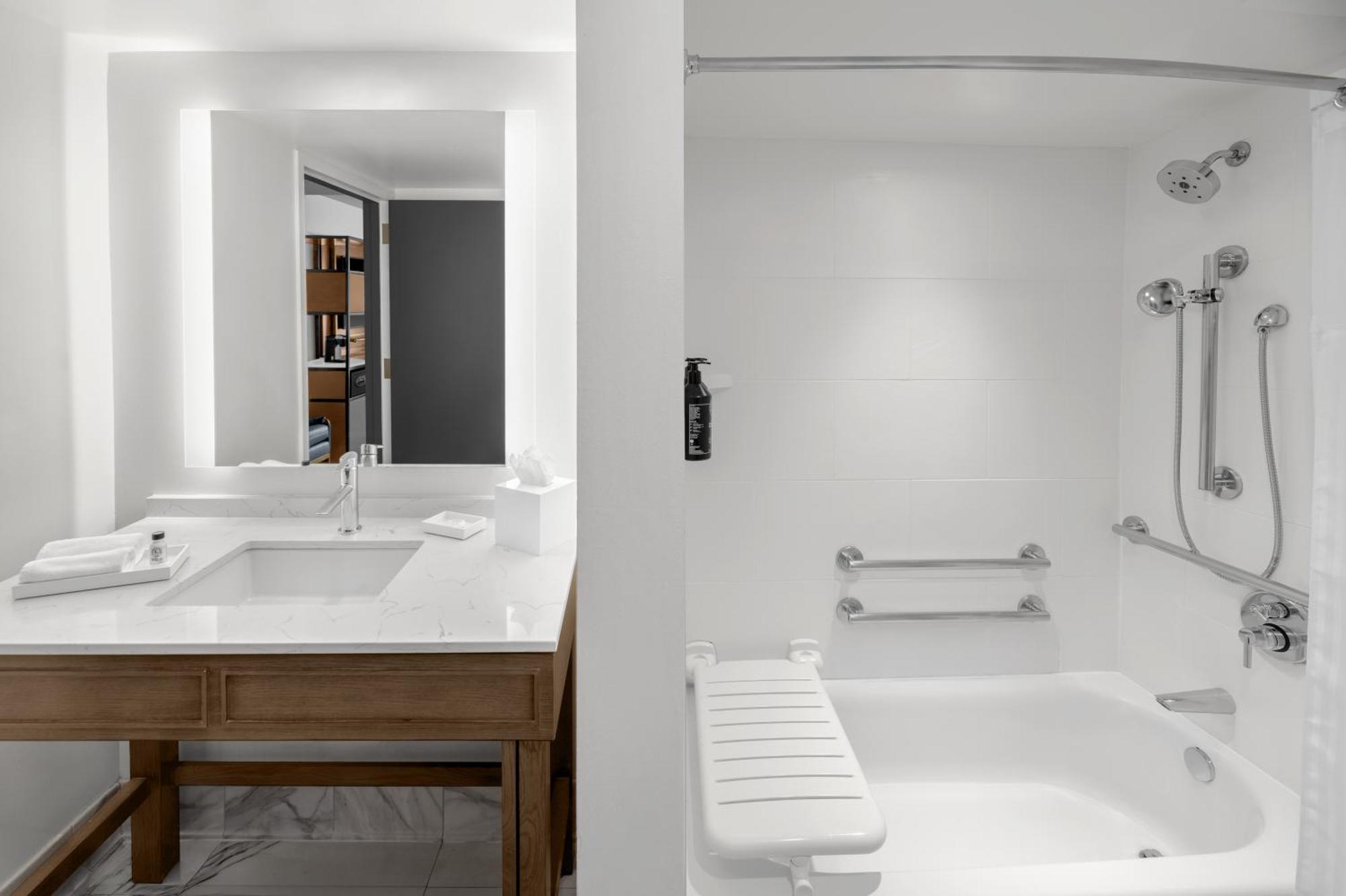 Deluxe King Room with City View and Transfer Shower - Mobility and Hearing Accessible