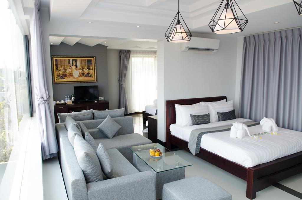 Family Suite Natural Room with Garden Balcony and Pool View