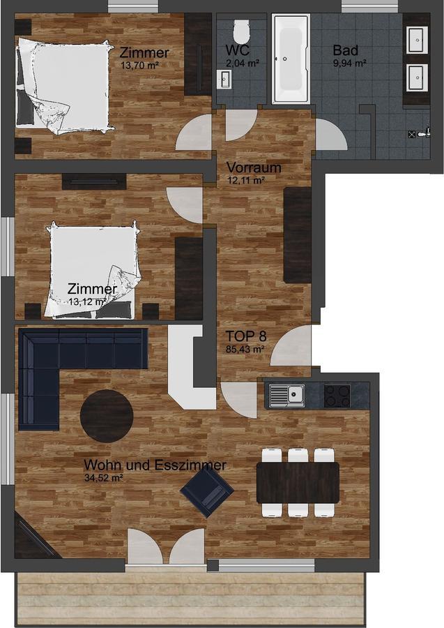 Deluxe Two-Bedroom Apartment