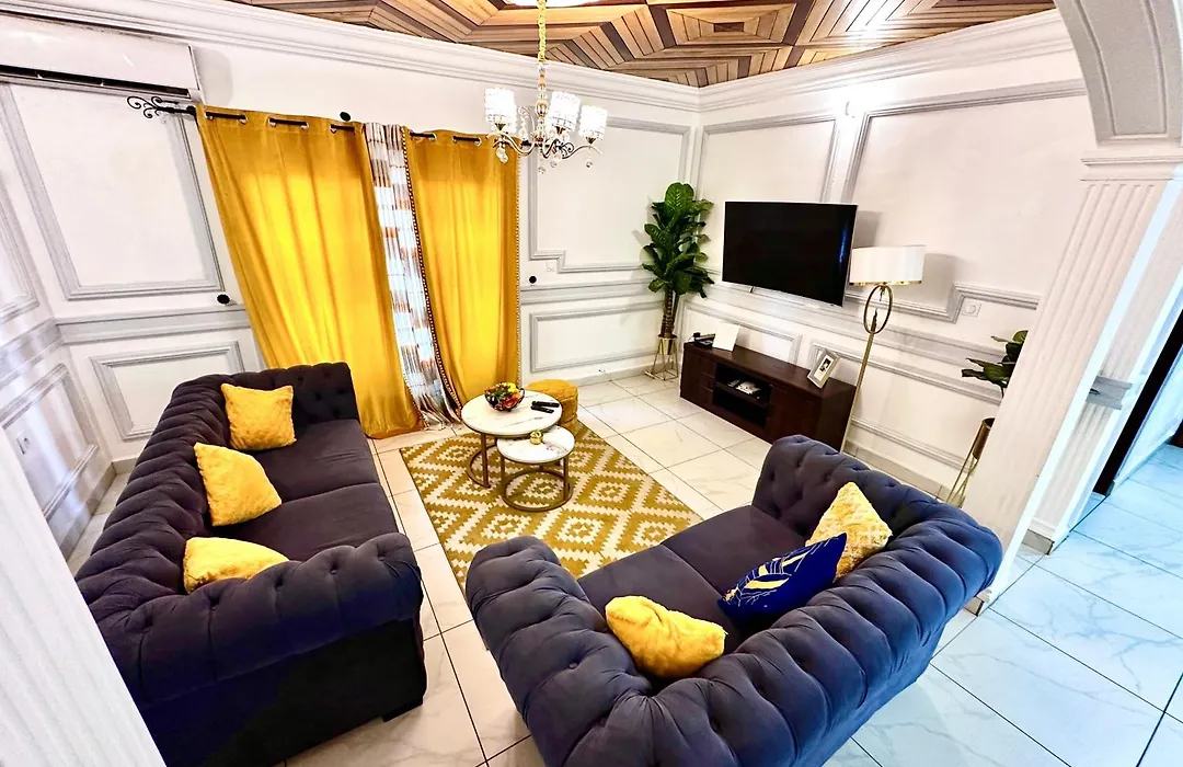 Appartement 2 Chambres Salon Balcon Canal Sat Wifi Parking Gardien 24 Sur 24-1
