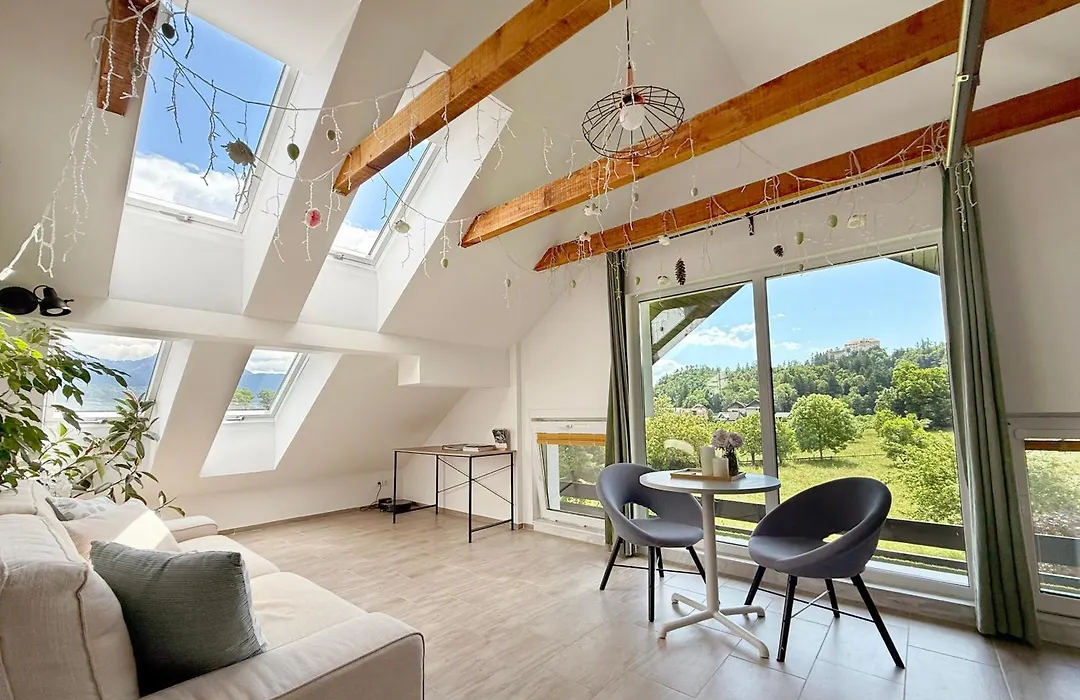 Deerwood-Sky Attic With Bled Castle View-No Kitchen-1