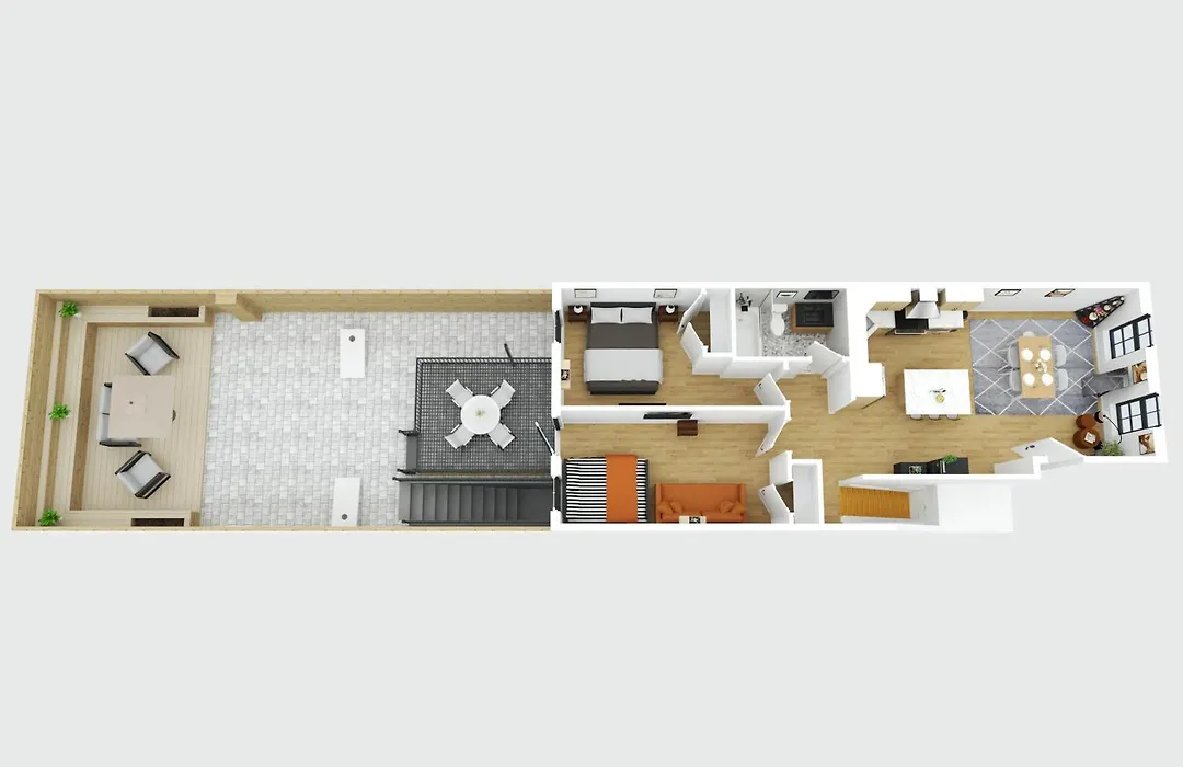 Modern 2Br Plus Basement Brooklyn Stay And Backyard-1