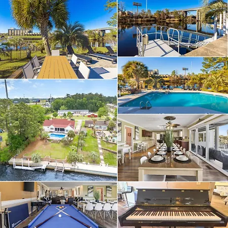 Paradise On Ocean Waterway Huge 5000 Sq Ft W Private Pool, Boat Dock, Grand Piano, Game Tables, Bbq, 1 Acre Yard, Crib, Sleeps 34-3