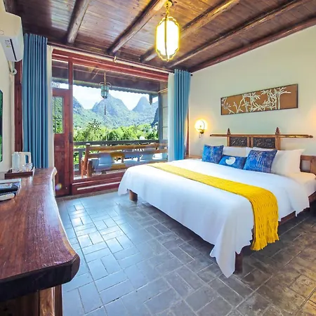 阳朔赴山海翠影楼酒店遇龙河景区店yangshuo Scenic Mountain Retreat-3