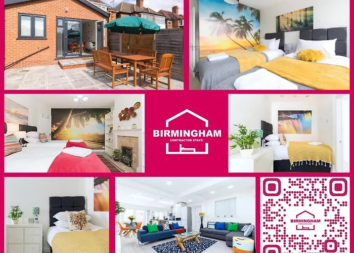 Hs2 Contractors And Long Stays For Insurance And Relocations - 4 Bedroom House With 7 Beds-2 Bathrooms & Drive Birmingham