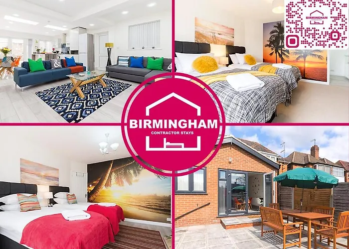 Hs2 Contractors And Long Stays For Insurance And Relocations - 4 Bedroom House With 7 Beds-2 Bathrooms & Drive Birmingham