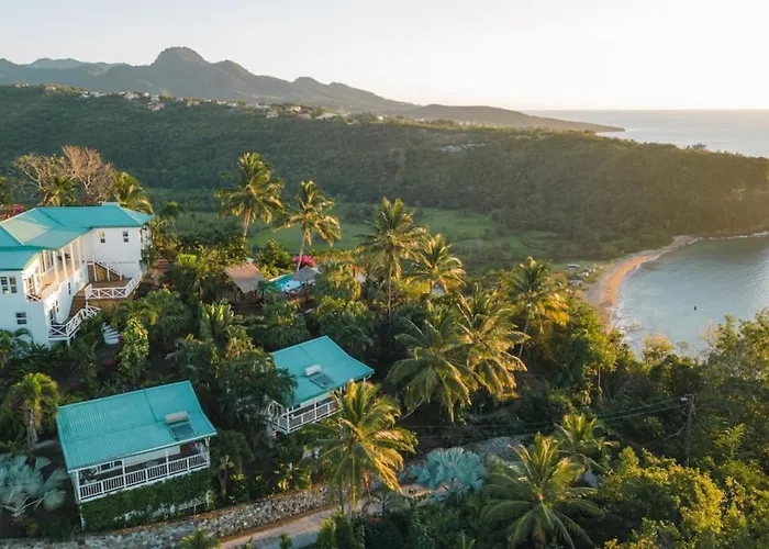 Modern 1 Bed Guesthouse With Pool And Ocean View Marigot Bay