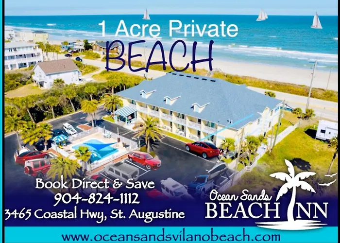 Ocean Sands Beach Boutique Inn-1 Acre Private Beach-St Augustine Historic-2 Miles-Shuttle With Downtown Tour-Heated Salt Water Pool Until 420Am-Popcorn-Cookies-New 4K Usd Black Beds- 69 Item Breakfast-Eggs-Bacon-Starbucks- Free Laundry- #904-799-Sand