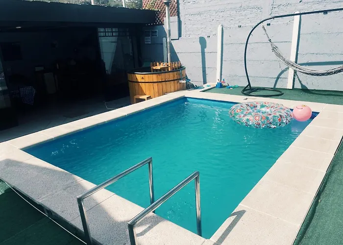 Casa Con Piscina Temperada, Tinaja Y Quincho Proxima A Playa Sn Alfonso Villa Algarrobo