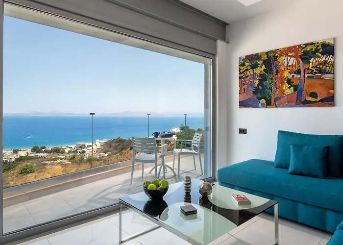 Rhodes Skyline Suite With Out Door Jacuzzi Sea View A2 Ixia 