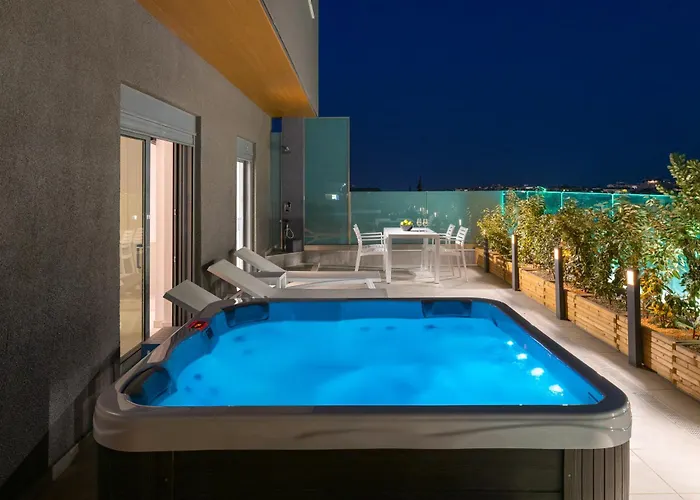 Rhodes Skyline Suite With Out Door Jacuzzi Sea View A2 Ixia 