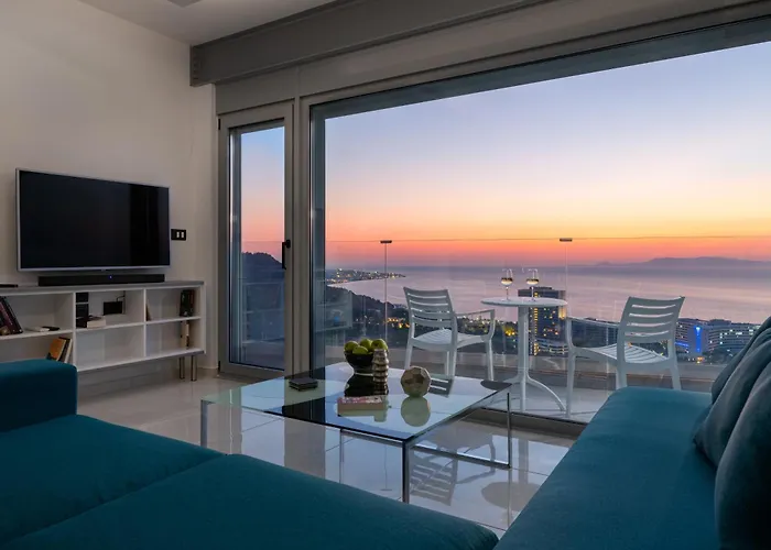 Rhodes Skyline Suite With Out Door Jacuzzi Sea View A2 Ixia 