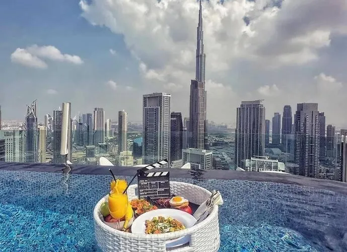 2Br High Floor Infinity Pool W/ Burj Khalifa View Apartment Dubai