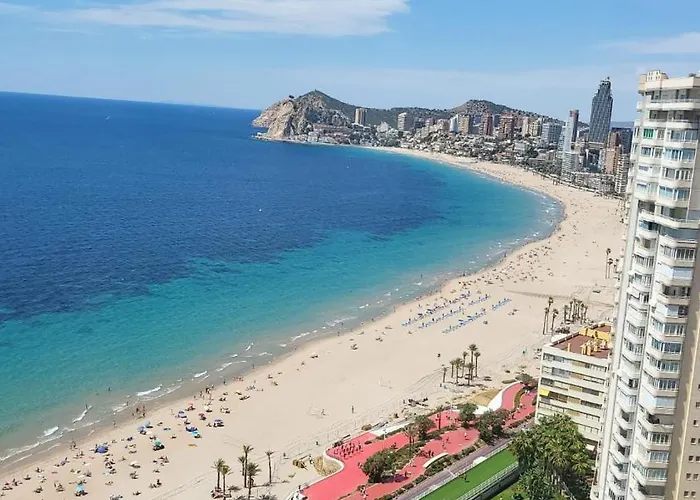 Nuevo Apto Balcon De Poniente 1 A Linea Playa Torre 2 Luxe Sm Con Aire, Piscina,Jar Vistas Espectaculares Al Mar De Benidorm