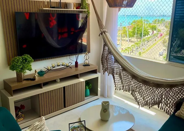Apartamento Alto Padrao Moderno Frente A Praia Com 2 Quartos Melhor Localizacao Beira Mar Fortaleza 