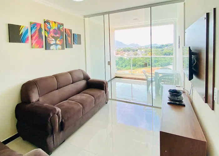 Apto Novo, Moderno E Arejado Com Varanda E Vista Livre Guarapari