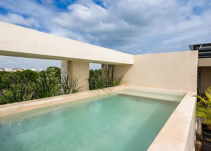 Sunset Serenity - Amply Private Terrace & Pool & Gym & Beach Club Access Tulum