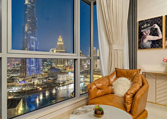 Ace Luxe, 2Br, Downtown, Burj Khalifa & Dubai Fountain View, 5 Mins Walk To Dubai Mall