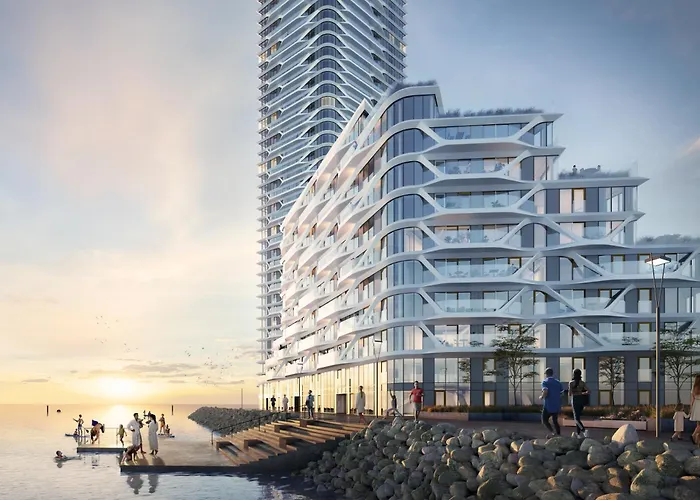 Best Private Seaview Apartment - 2 Balconies, 11Th Floor, Elevator, Friendly Lively Area Aarhus