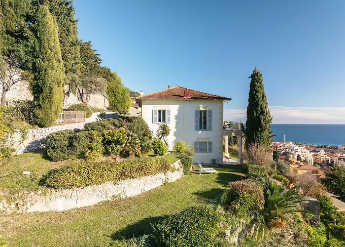 Magnifique Villa D'Epoque Vue Mer, Plage A 12 Min A Pieds Menton