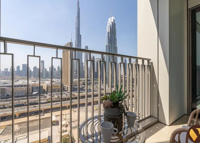 Vogue Downtown Views II With Direct Access To Dubai Mall Via A Climate Controlled Bridge, Two Bedroom Apartment With Balcony And Burj Khalifa View