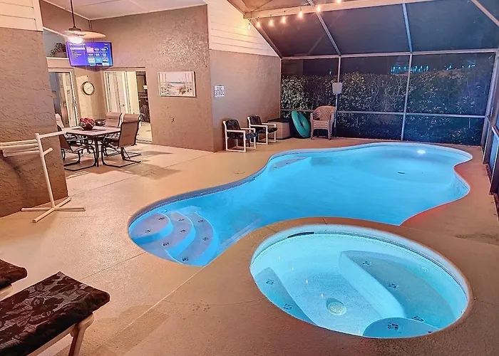 Sunny Oaks Poolside, Pool Spa Games,4M To Disney Orlando