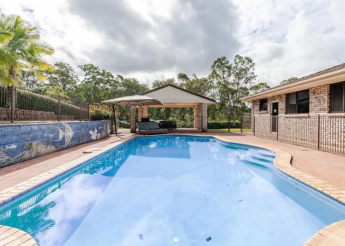 Peaceful Acreage Guesthouse Firepit With Huge Pool Gold Coast