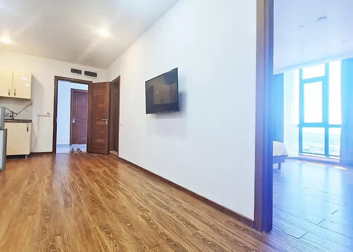 Panoramic #1 Sea Mountain View 1Br Apartment Living Room, Balcony, Kitchen Batumi