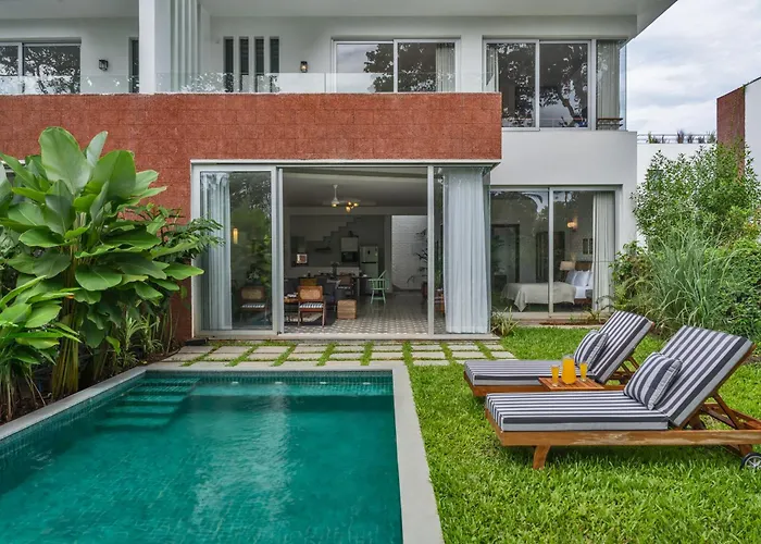 La Dora By The Blue Kite -3Bhk Contemporary Villas With Pvt Pool, 5 Mins Walk To Vagator Beach-Caretaker, Kitchen & Garden