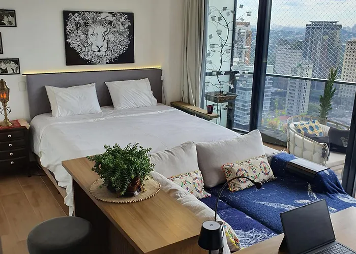 Luxo E Vista Faria Lima Vn Millenium Cama King E Garagem Apartment São Paulo