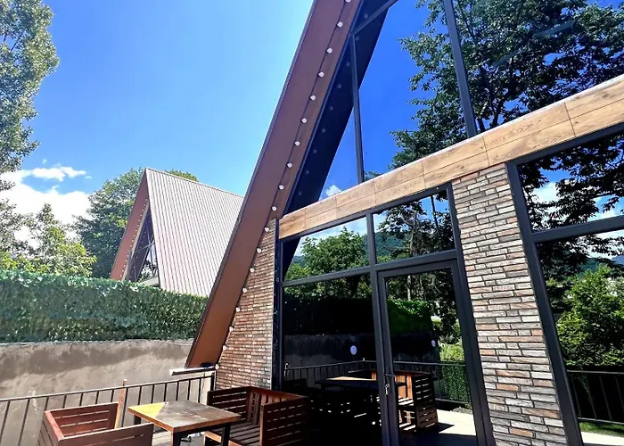 Aframe Villa Riverside Gabala