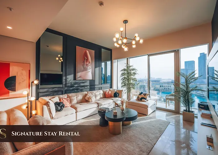 Stylish 2-Bedroom Luxury Stay In Downtown Dubai With Burj Khalifa & Fountain Views