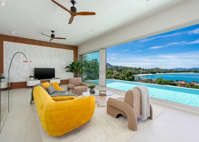 Villa Orise - 3 Min Walk To Chaweng Beach Samui, Sea View With Infinity Pool & Gym