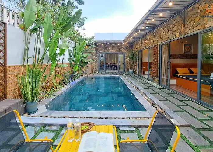 Hometown Bamboo 5-Bedroom Pool Villa Danang-2 Min To Beach