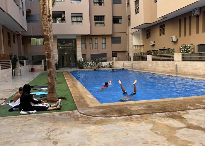 Luxueux Duplex 3 Chambres Piscine,Terrasse Hivernage Centre Marrakech Marrakesh