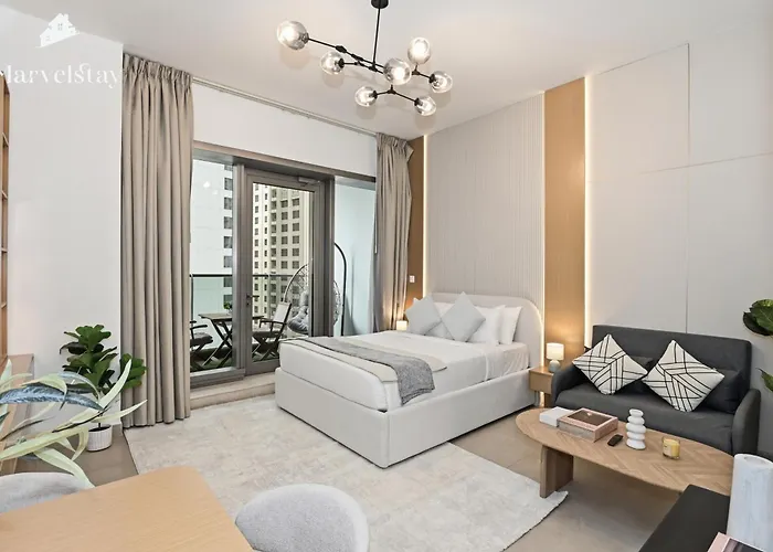 Marvelstay - Beach 5 Mins - Fits 3 - Pool-Gym-Sauna - Marina Dubai