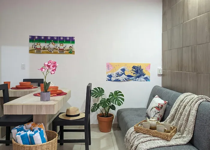 Tokyo-Inspired Memory Foam Bed Apt, 8-Min Walk To Beach & Cenote 8B Playa del Carmen