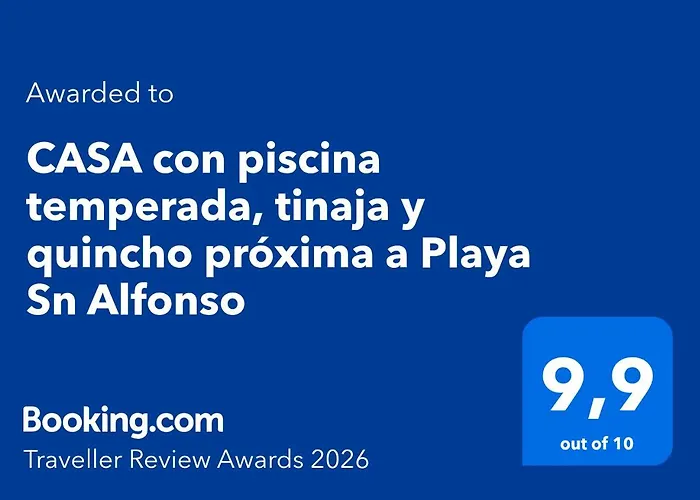 Casa Con Piscina Temperada, Tinaja Y Quincho Proxima A Playa Sn Alfonso Villa Algarrobo