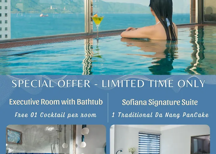 Sofiana My Khe Hotel & Spa - Rooftop Pool Bar - Free 01 Draught Beer And 20-Minute Spa Per Room Danang