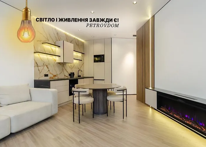 2-76A Pechersk Plaza, Boichuka 17, Kyiv Centre, Stunning City View, 15 Kw Backup Power, Petrovdom Apartment